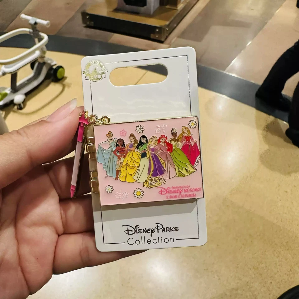 Authentic shanghai Disney Pin Mickey Princess Signature Autograph Badge - Image 1 of 4