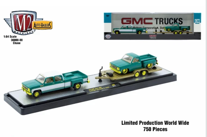 M2 Machines Auto Hauler 88 1973 GMC Sierra 3500 1976 GMC Sierra Grande 15 CHASE - Image 1 of 1