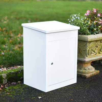 "Bexley" White Free Standing Secure Lockable Parcel Drop Box - Image 1 of 4