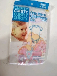Vintage 1986 Curity One Piece Underware Horse Small 14-18 Lbs Baby - Picture 1 of 8