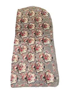 Echo Silk Scarf Wrap Coquette Flower Rose Stripe Victorian Chic 34” - Picture 1 of 7