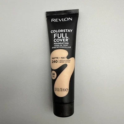 Revlon ColorStay Full Cover Matte Foundation, Medium Beige 240, 1 fl oz - Image 1 of 2