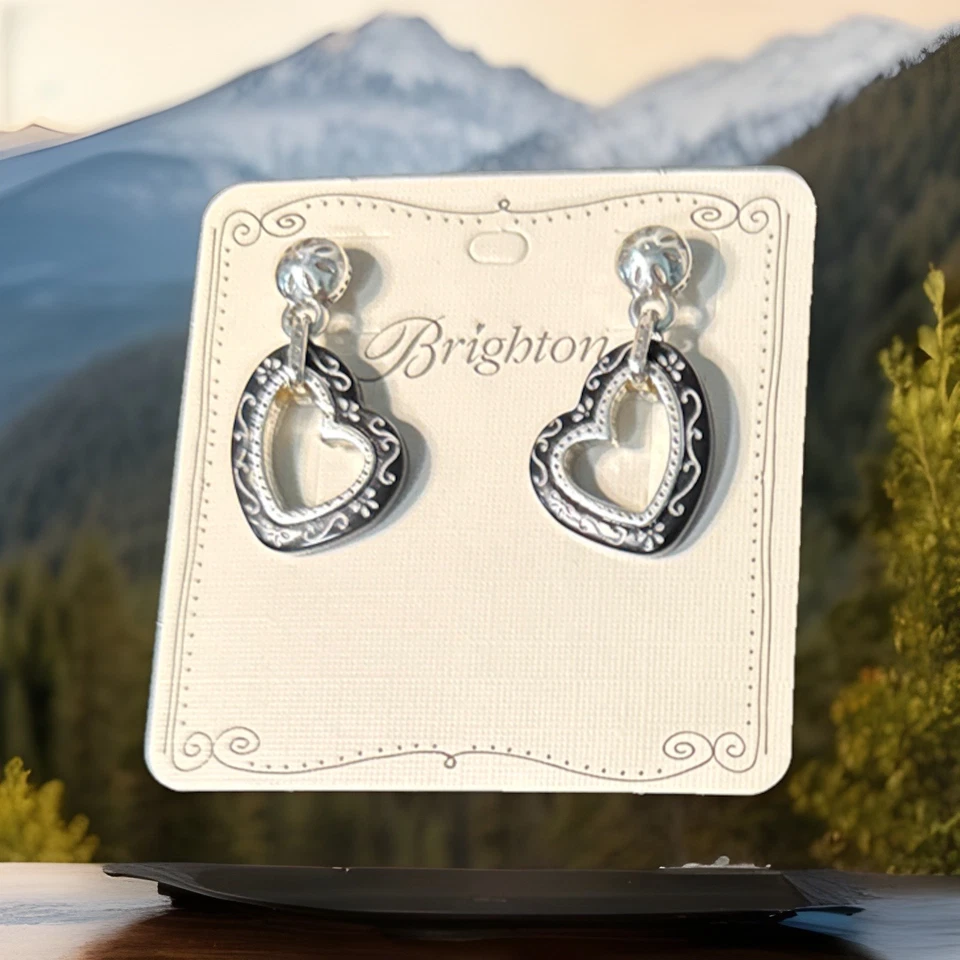 Brighton Earrings METRO HEART NWT List $48 Rare Find! - Image 1 of 1