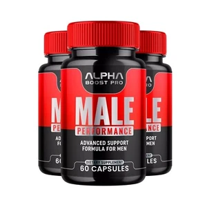 3-Pack Alpha Boost Pro Male Pills - Supports Vitality for Men - 180 Capsules - Picture 1 of 4