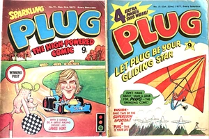 PLUG. NUMBER'S 5 & 11. (2 ISSUE VINTAGE 1977 MAGAZINES LOT). D C THOMSON. - Picture 1 of 11