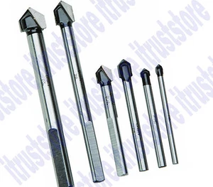 KIT JUEGO DE BROCAS 6 PIEZAS PARA TALADRAR BALDOSAS DE VIDRIO CERÁMICA PLÁSTICO PLEXIGLÁS - Imagen 1 de 3