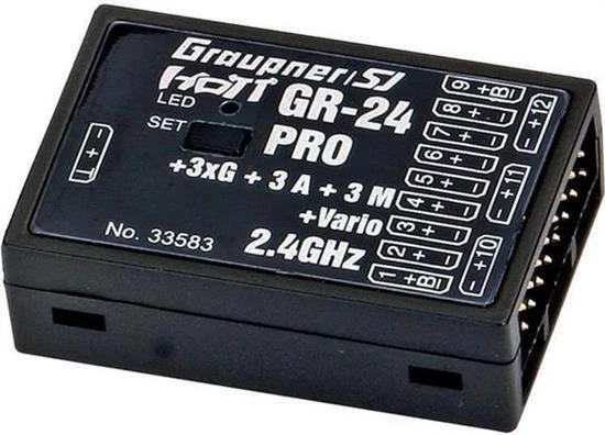 Graupner GR-24 PRO 3XG + 3A + 3M + VARIO 2,4GHZ HOTT EMPFÄNGER / 33583 - Bild 1 von 1
