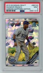 2019 BOWMAN DRAFT WANDER FRANCO CHROME SAPPHIRE EDITION  PSA 9 - Picture 1 of 1