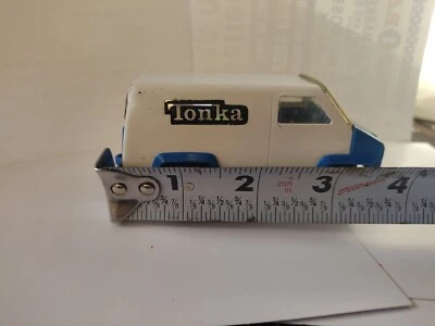 Vehículo diecast Tonka Mites Van blanco y azul de 4" de largo hecho en EE. UU. vintage 1978 Foto 1 de 4