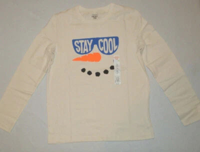 Camiseta para niños Jumping Beans Stay Cool muñeco de nieve manga larga más suave 8, 10, 12 Foto 1 de 3
