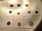 Germany (10 Coins) 1950D,J,F,F 1 Marks (Xf) +1874-6 5 Pfennigs + 2 other earlies