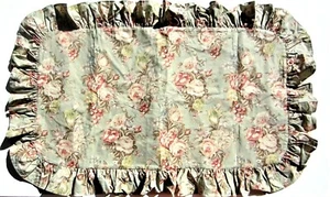 Ralph Lauren Charlotte Sage Green floral King shams Set of 2 Cottage Cotton New - Afbeelding 1 van 4