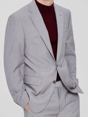 Calvin Klein Men's Gray Wool X Slim-Fit Jacket Vest Pants 3-Piece Suit Size 38R - Image 1 of 4