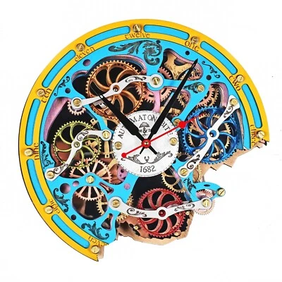 Reloj de Pared Automaton Bite Grandes Engranajes Móviles 1682 Gitano Boho Steampunk Loft Arte Foto 1 de 4