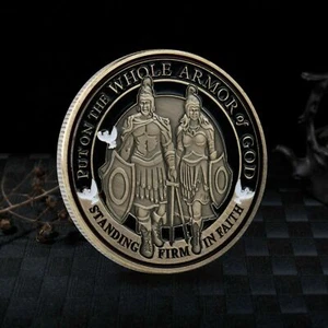 Put on the Whole Armor of God HIS & HER Challenge Coin Collection Gift Coin NEW - Picture 1 of 4