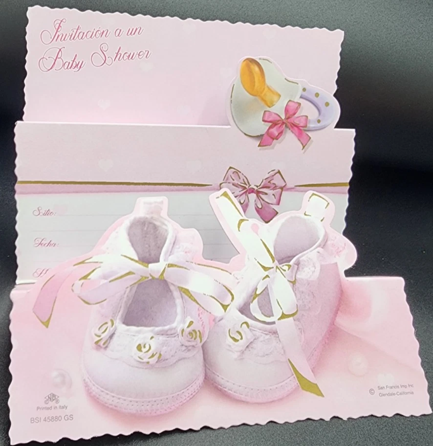 20 приглашений на детский душ Invitaciones para Baby Español ~ приглашения на испанский детский душ, Нинья, - Изображение 1 из 4