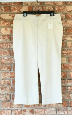 Van Heusen Women's Beige Cuffed Capris NWT - Image 1 of 4