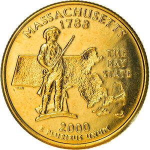 [#381101] Coin, United States, Massachusetts, Quarter, 2000, U.S. Mint, Denver, 