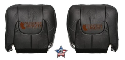 02-2003 Dodge Ram 1500 Laramie inferior izquierda y derecha cubierta de asiento de cuero gris oscuro Foto 1 de 4