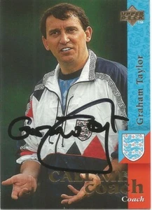 GRAHAM TAYLOR SIGNED ENGLAND 'COACH' UPPER DECK TRADING CARD+COA - Picture 1 of 1