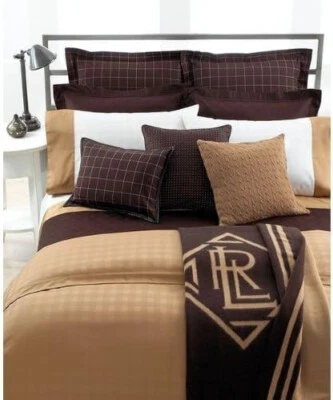 Nuevo en Paquete Ralph Lauren Suite Chocolate Ventana Lana Falsa, King Foto 1 de 2