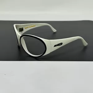 VINTAGE ARNETTE Hot Cakes White And Black No Lenses Sunglasses Frame RARE - Picture 1 of 14