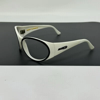 VINTAGE ARNETTE Hot Cakes White And Black No Lenses Sunglasses Frame RARE - Изображение 1 из 4