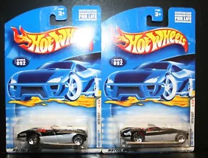 2 NEW HOT WHEELS FIRST EDITION AUSTIN HEALEY 092 BLACK SILVER - Picture 1 of 2
