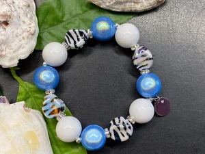 Armband Miracle Beads Gr. S-M Acryl Animal Print Magic Beads Edelstahl #1003-9 - Bild 1 von 2