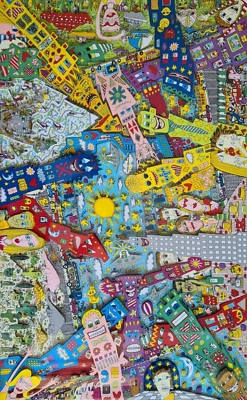 James Rizzi 3D Uptown, Downtown, Eastside, Westside Handsigniert Handnumm. 1995 - Bild 1 von 4