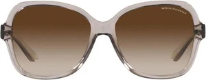 Woman Sunglasses Shiny Black Frame, Gradient Grey Lenses, 57MM - Picture 1 of 7