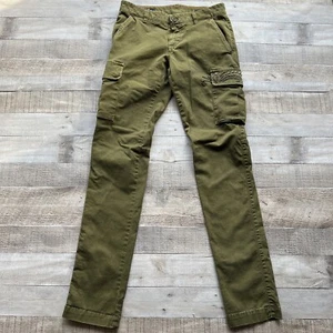 Masons Cargo Pants Mens 28x34 Green Straight Leg Stretch Jeweled - Picture 1 of 19