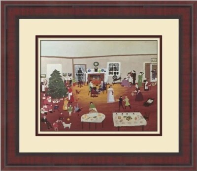 Impresión enmarcada personalizada de la abuela Moisés Navidad en casa Foto 1 de 2