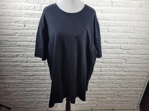 Denim Co Womens Top 2X Tee Short Sleeve Black Cotton Casual Stretchy Basic - Picture 1 of 8