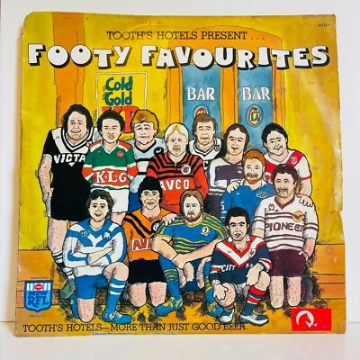 Tooth's Hotels Present Footy Favourites (1981, Vinyl Record) RARE - Image 1 of 4