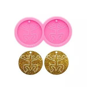 Super Glossy Silicone Earring Molds Round Resin Earrings Molds DIY Handmade C... - Picture 1 of 6
