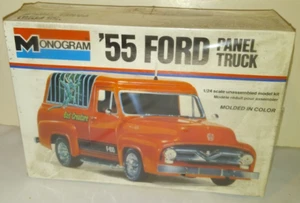 1977 MONOGRAM 1955 FORD BAD CREATURE PANAL TRUCK 1/24 MODEL KIT SEALED - Picture 1 of 6