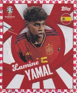 Topps Euro 2024 Sticker Spain ESP PTW Lamine Yamal Player to Watch Euro Border - Bild 1 von 2