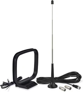 Bingfu FM Radio Antenna with Magnetic Base and AM Loop Aerial for Denon Pioneer  - Picture 1 of 12