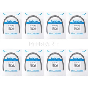 50xETERFANT Dental Orthodontic Arch Wires Stainless Steel Rectangular Natural - Picture 1 of 22