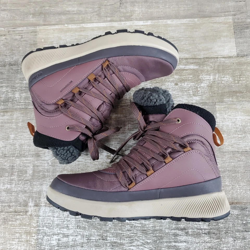 Columbia Red Hills Omni-Heat Womens Snow Boots Sz 6.5 Basalt Camel Brown Winter - Image 1 of 4