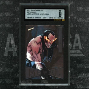 2022 SKYBOX MARVEL METAL UNIVERSE SPIDER-MAN #57 LÁMINA MORLUN PSGA 9 COMO NUEVA - Imagen 1 de 3