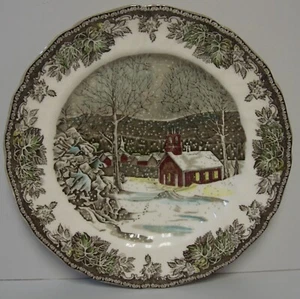 Johnson Brother FRIENDLY VILLAGE 9-7/8" Dinner Plates MADE ENGLAND SET OF FOUR - Picture 1 of 1