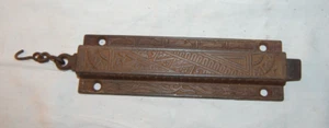Antique Spring Loaded Eastlake Cast Iron Window Cabinet Door Slide Latch - Picture 1 of 4