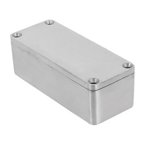 Effect Aluminum Box Metal Electric Case Instrument Silver Enclosure Project Box - Picture 1 of 76