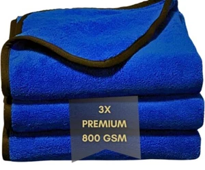 NEW 800 GSM Premium Double-Sided Microfiber Car Cleaning Towel, 18-pack, 15x24” - Picture 1 of 6