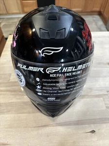 Fulmer Black Full Face Ventilated Helmet w/Clear Shield Lrg 59-60CM Harley Quinn - Bild 1 von 9