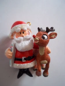Santa Claus & Rudolph Reindeer ORNAMENT Island Misfit Toys Rudolph Co. LP 2003 - Picture 1 of 12