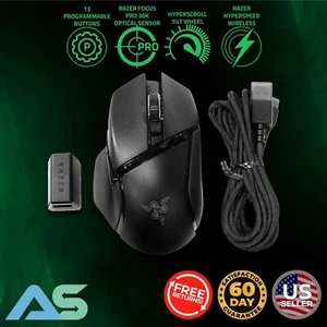 Souris de jeu optique ergonomique sans fil Razer Basilisk V3 Pro HyperSpeed 30K DPI - Photo 1/14