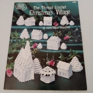 The Thread Crochet Christmas Village by Carol Wilson Mansfield - Vintage Leaflet - Picture 1 of 7